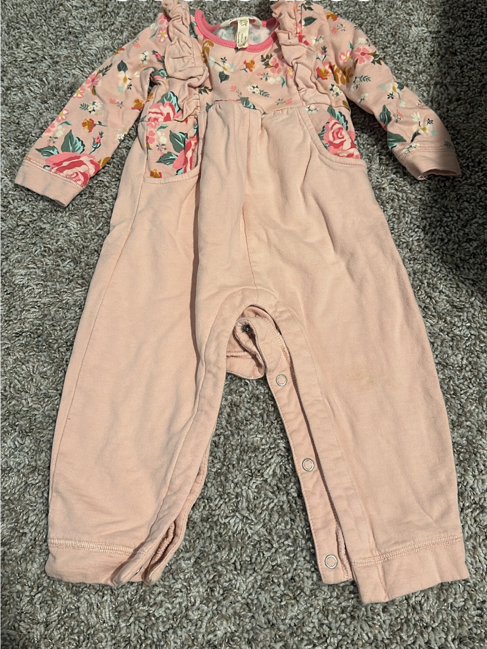 Matilda Jane Pink Floral Ruffle One-Piece